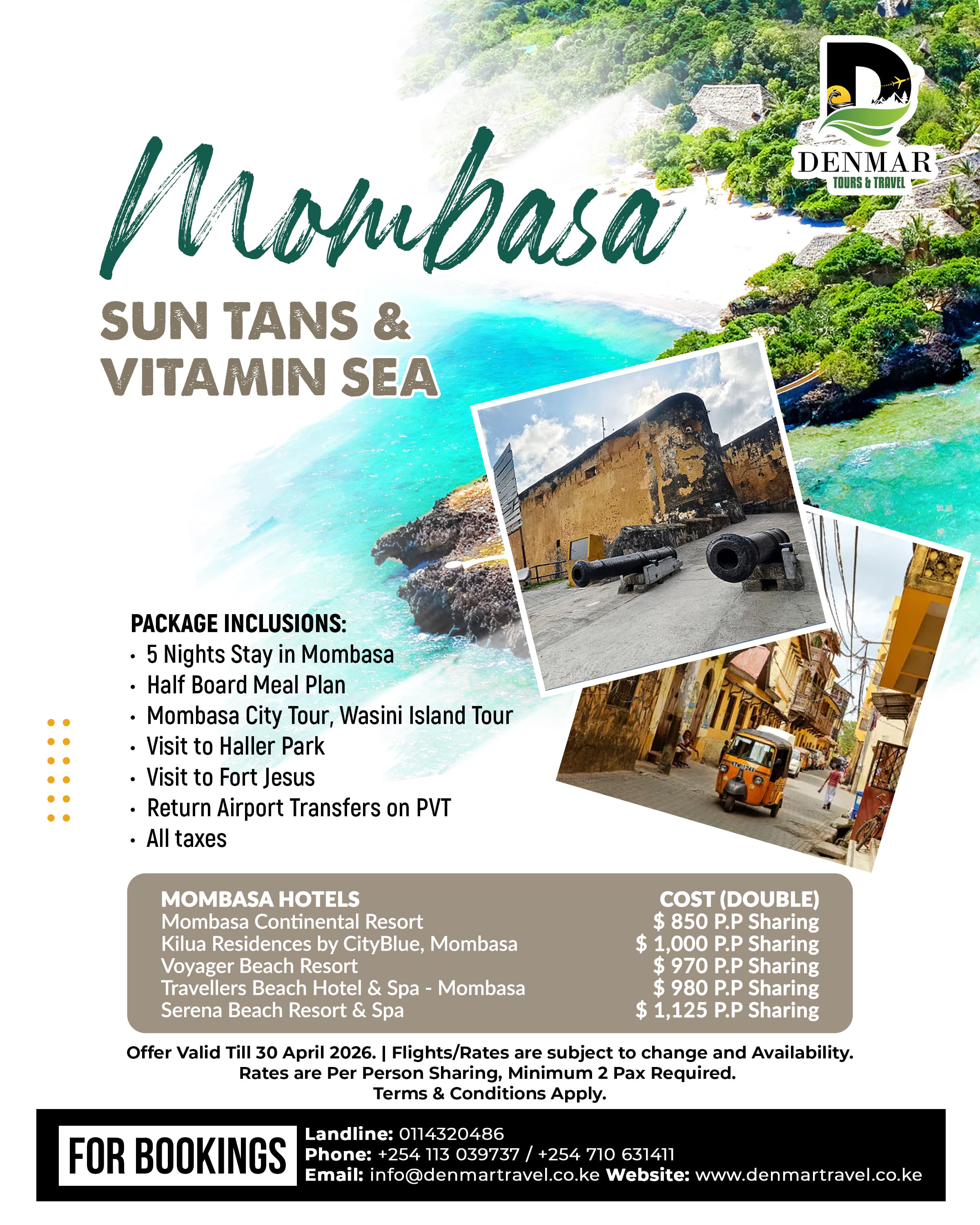 Mombasa Sun Tans & Vitamin Sea — Mombasa travel package from Kenya