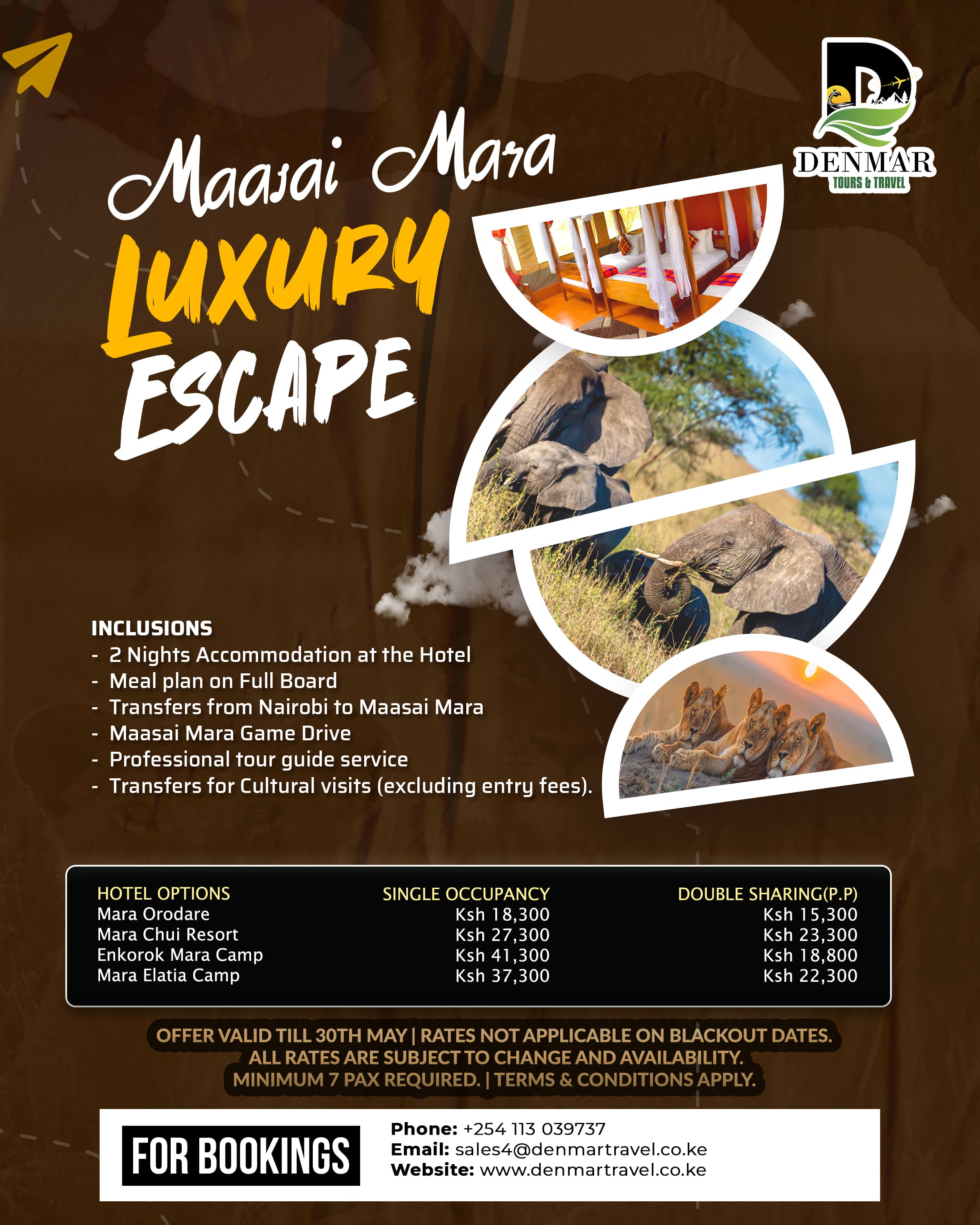 Mara Luxury Escape — Maasai Mara travel package from Kenya