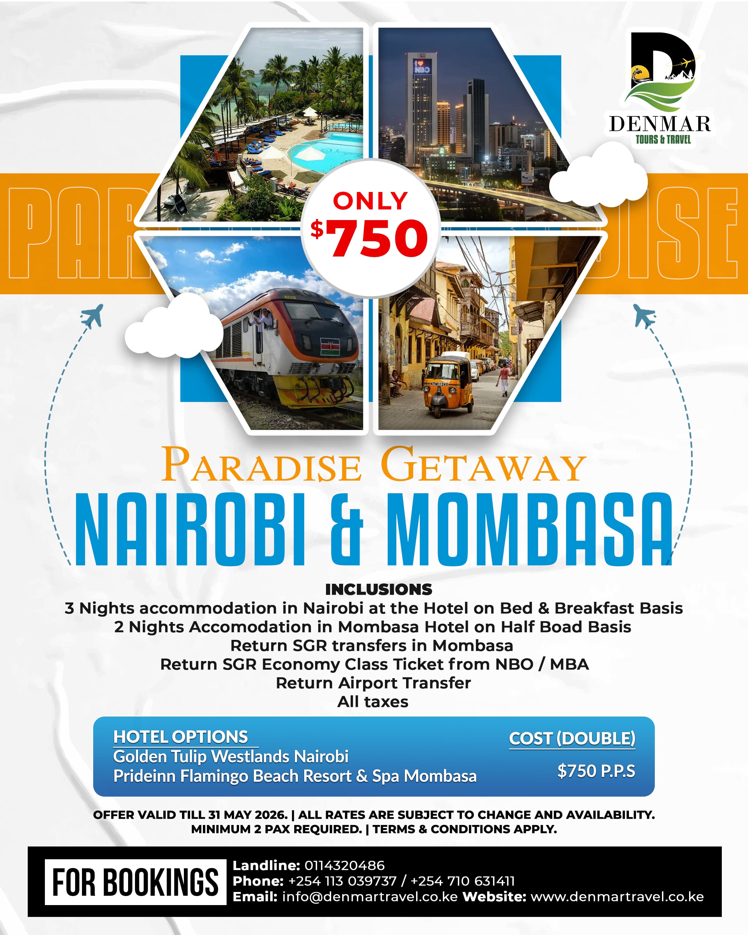 Paradise Getaway – Nairobi & Mombasa Escape — Nairobi travel package from Kenya