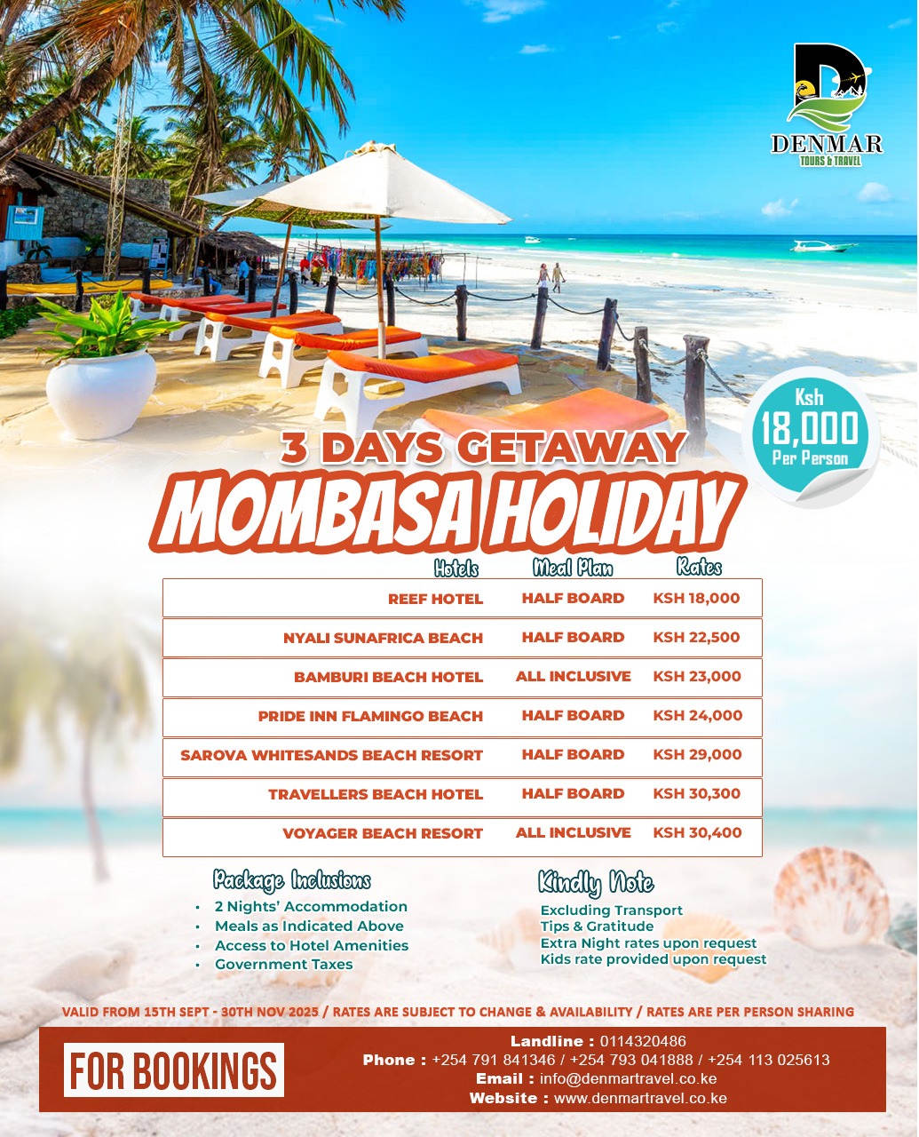 Three Day Mombasa Getaway